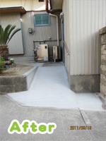 玄関コンクリートスロープ設置後5 玄関コンクリートスロープ設置後5