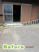 玄関木製スロープ設置前 玄関木製スロープ設置前